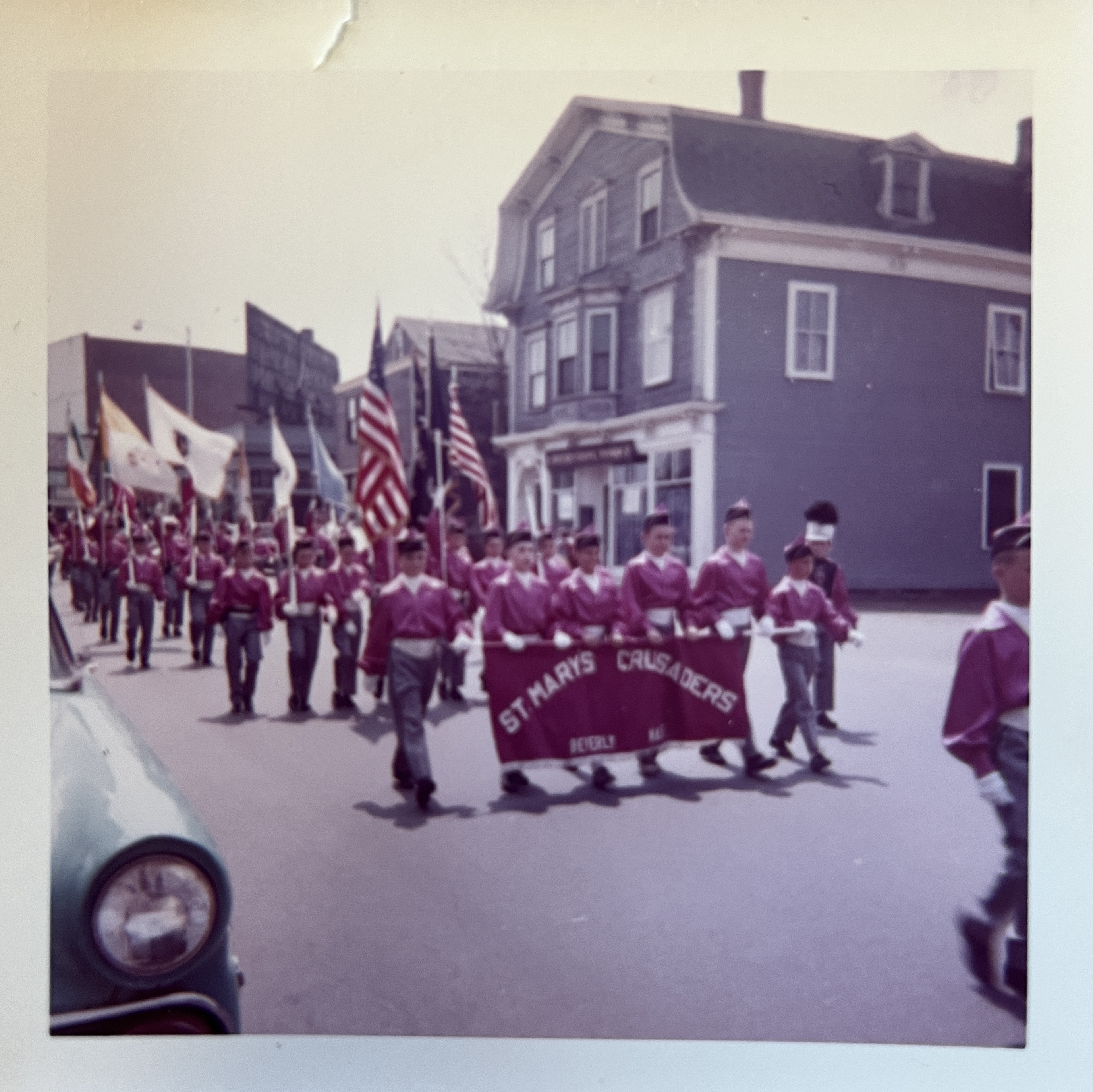 My uncle walking in the St Mary’s Crusaders down Cabot Street