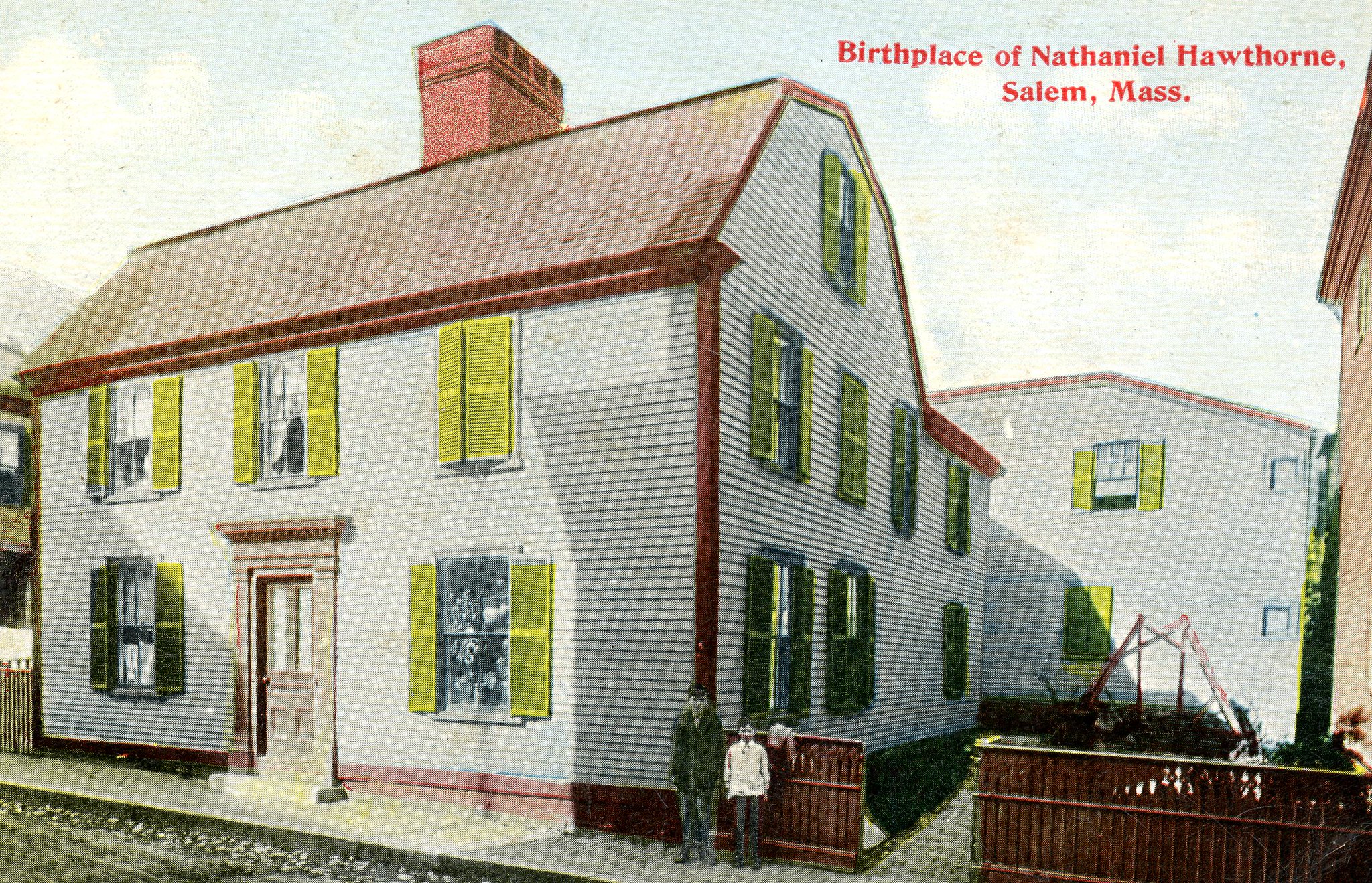 Postcard of Hawthorne's birthplace. Undated.